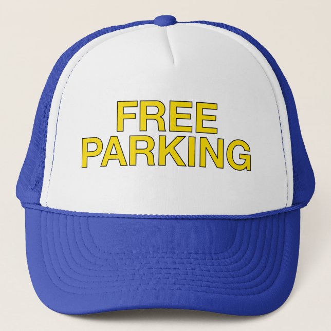 Gorra De Camionero Slogan trucker divertido gratis de APARCAMIENTO (Anverso)
