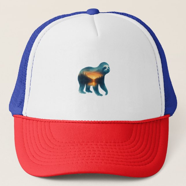 Gorra De Camionero Sloth Camping Lover (Anverso)