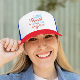 Gorra De Camionero Slow Runners Club Funny Sloth Blue Naranja Textos