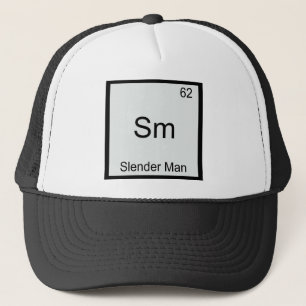 Gorra De Camionero Sm - Símbolo del Elemento Químico Slender Man Dive
