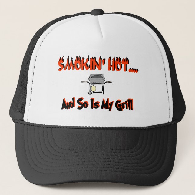 Gorra De Camionero Smokin caliente….y está tan mi parrilla (Anverso)