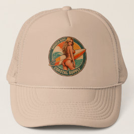 Gorra De Camionero Smooth Ride Coastal Supply | Surf Pin-up Graphic