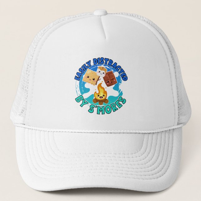 Gorra De Camionero Smores Cute Campfire Camping Vacaciones Boys (Anverso)
