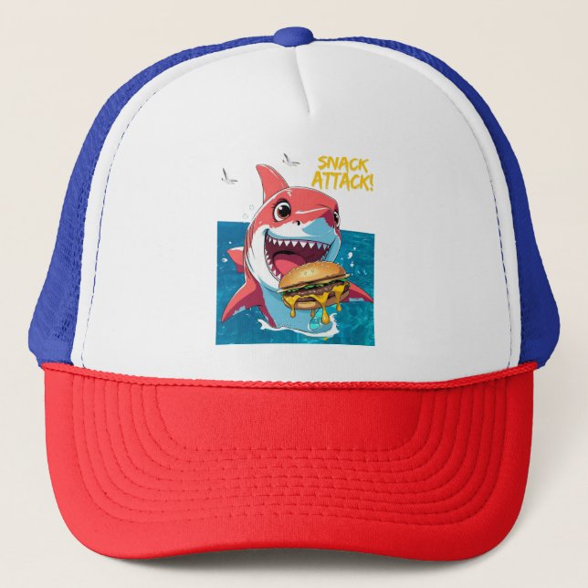 Gorra De Camionero Snack Attack Shark – Summer Hat (Anverso)