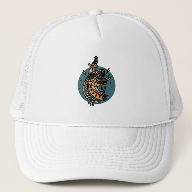 Gorra De Camionero Snake and Dagger (Anverso)