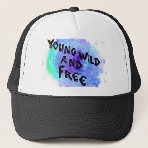Gorra De Camionero Snapback joven, salvaje, y libre