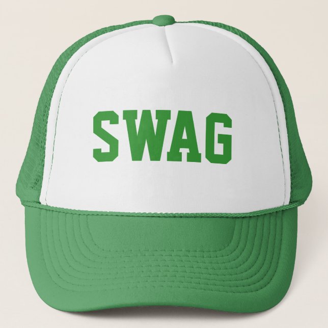 Gorra De Camionero snapback verde del swag (Anverso)