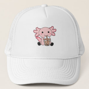 Gorra De Camionero Snaxolotl Axolotl Bubble Tea Amantes de los dulces