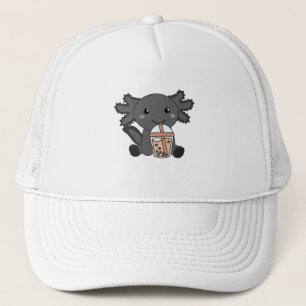 Gorra De Camionero Snaxolotl Axolotl Bubble Tea Amantes de los dulces