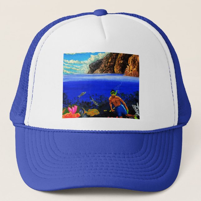 Gorra De Camionero Snorkeling en Black Rock Trucker Hat (Anverso)