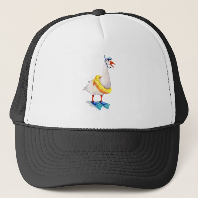 Gorra De Camionero Snorkeling White Goose (Anverso)