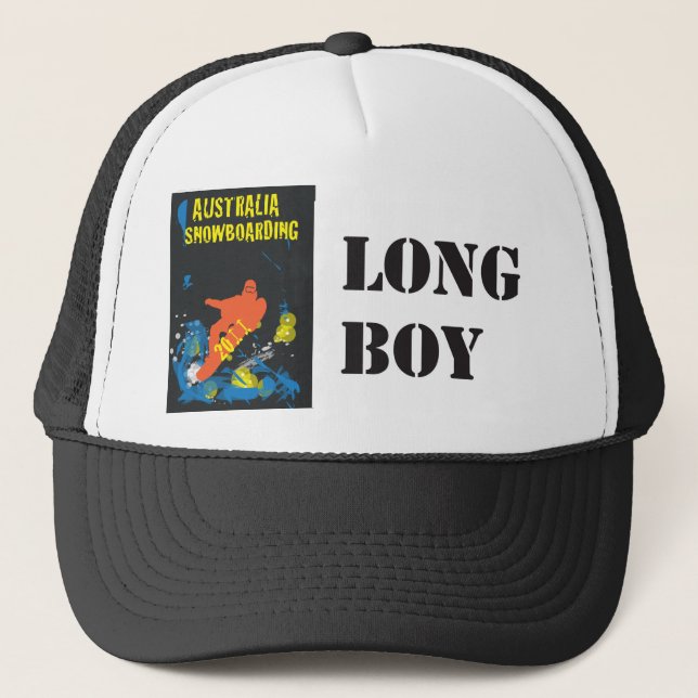 Gorra De Camionero Snowboard (gorra), muchacho largo (Anverso)