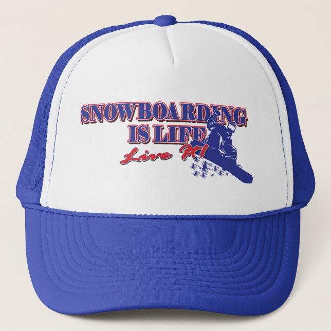 Gorra De Camionero Snowboard-is-Life-Live-It (Anverso)