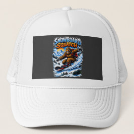 Gorra De Camionero Snowboard Squatch – Divertido Bigfoot en Snowboard