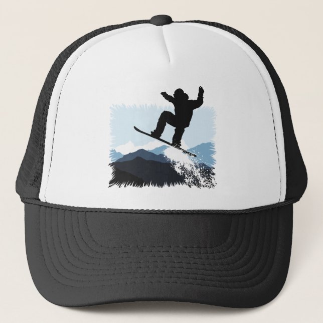 Gorra De Camionero Snowboarder Action Jump (Anverso)