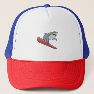 Gorra De Camionero Snowboarder de Tiburón