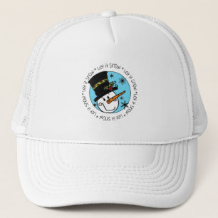 Gorra De Camionero Snowman deja que la nieve