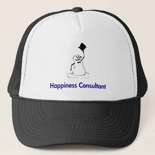 Gorra De Camionero Snowman Happiness Consultor (Anverso)