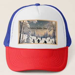 Gorra De Camionero "Snowy Forest Retreat"