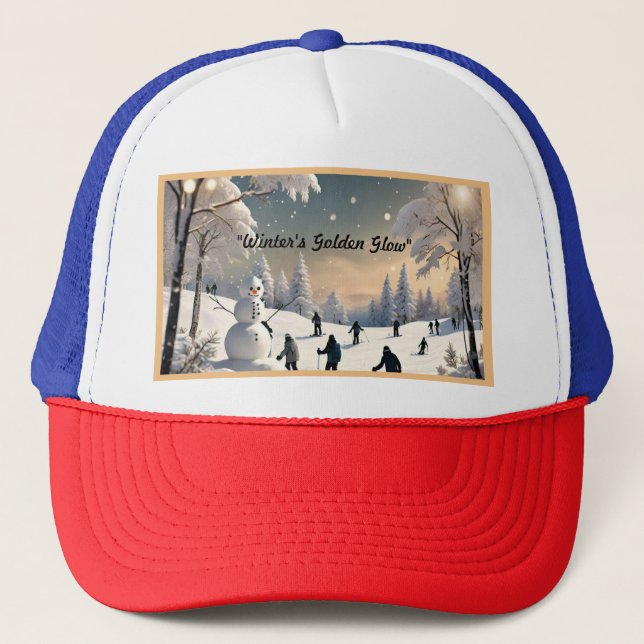Gorra De Camionero "Snowy Forest Retreat" (Anverso)