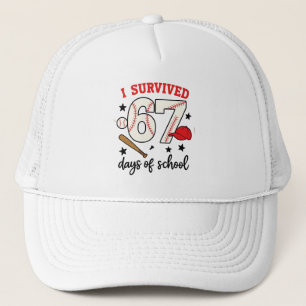 Gorra De Camionero Sobreviví 67 Días de Deportes de Béisbol Escolar 1
