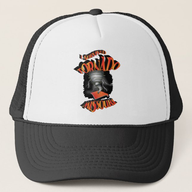 Gorra De Camionero Sobreviví a Tornado Missouri (Anverso)