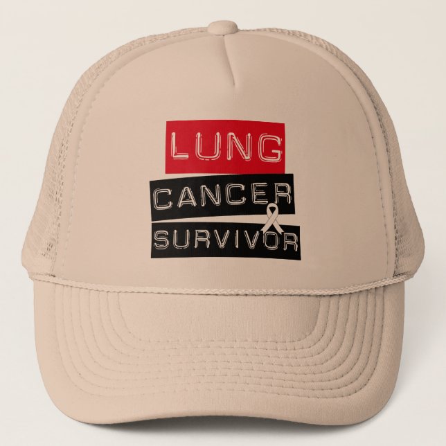 Gorra De Camionero Sobreviviente de cáncer de pulmón (Anverso)