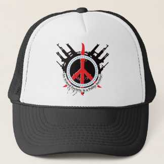 Gorra De Camionero Sociedad educada armada - rojo y azul