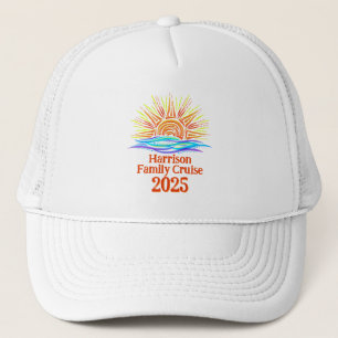 Gorra De Camionero Sol de crucero familiar y olas