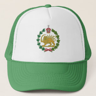 Gorra De Camionero Sol de León Nacional Persa con Corona Pahlavi Irán