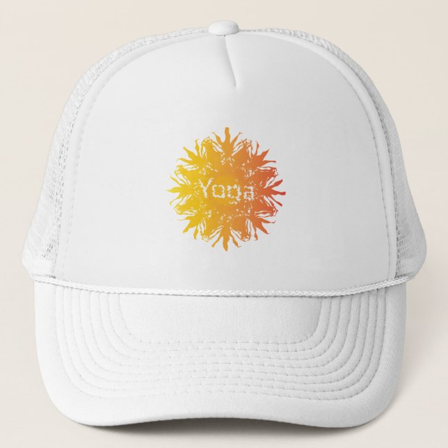 Gorra De Camionero Sol de yoga caliente (Anverso)