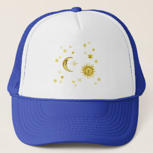 Gorra De Camionero Sol, luna y estrellas