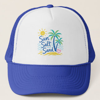 Gorra De Camionero Sol Sal Arena – Palma de Playa Tropical Verano