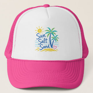 Gorra De Camionero Sol Sal Arena – Palma de Playa Tropical Verano