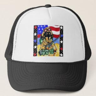 Gorra De Camionero Soldado Dachshund