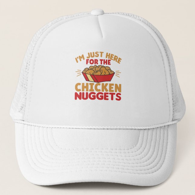 Gorra De Camionero Solo estoy aquí por las nuggets de pollo (Anverso)