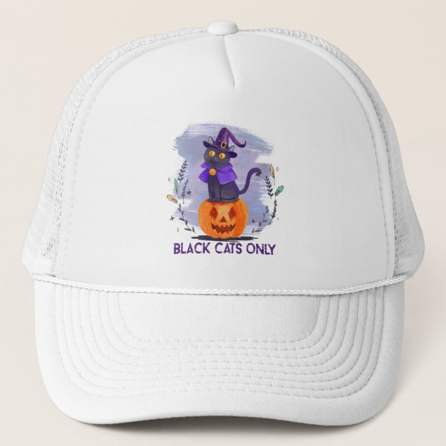 Gorra De Camionero Sólo gato negro (Anverso)