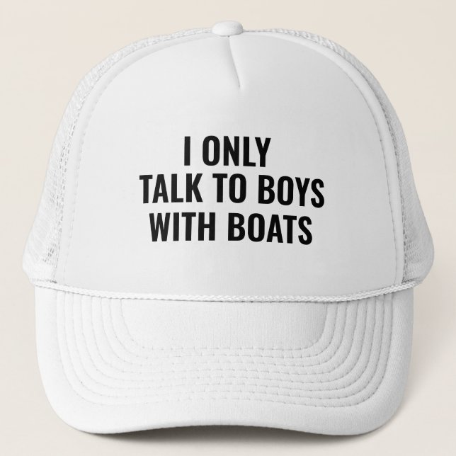 Gorra De Camionero Solo Hablo Con Niños Con Barcos (Anverso)
