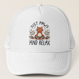Gorra De Camionero Sólo patas y relajación de un gato de yoga