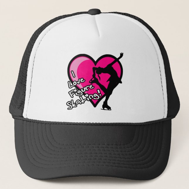 Gorra De Camionero Solo patinador, rosas fuertes y negro (Anverso)
