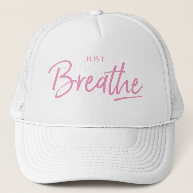 Gorra De Camionero Sólo Respira, Yoga, Cita Zen (Anverso)