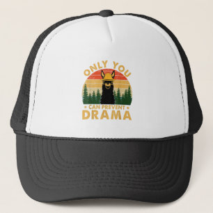 Gorra De Camionero Sólo tú puedes evitar el drama Llama Camping Vinta