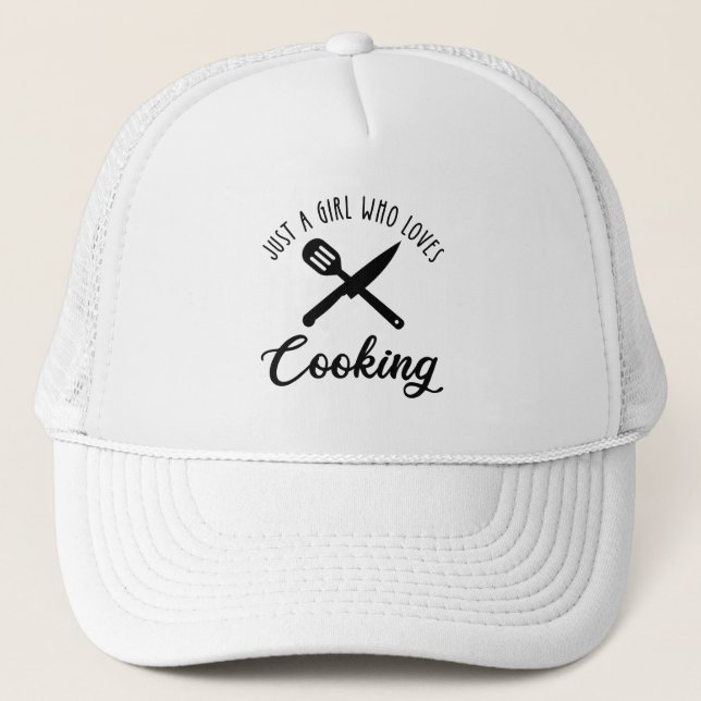 Gorra De Camionero Sólo un Chica al que le encanta cocinar (Anverso)