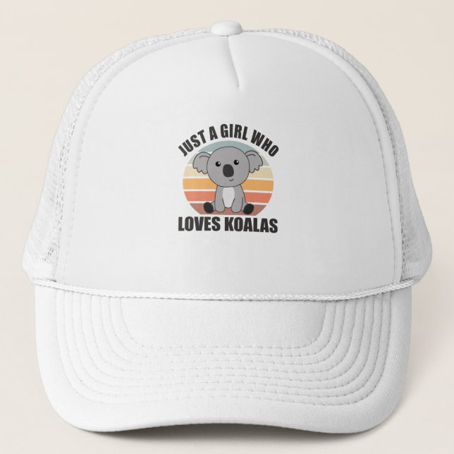 Gorra De Camionero Sólo un Chica que ama a Koalas Cute Koala Oso (Anverso)