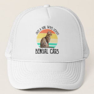 Gorra De Camionero Solo un Chica que ama a los gatos bengalíes