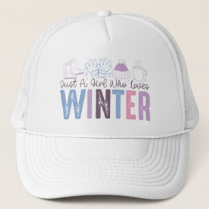 Gorra De Camionero Sólo un Chica que ama el diseño estacional de invi
