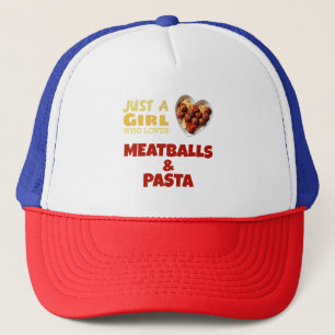 Gorra De Camionero Solo un chica que ama las albóndigas y la pasta