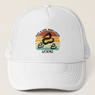 Gorra De Camionero Sólo un chica que ama los gusanos