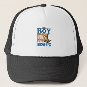 Gorra De Camionero Solo un chico que ama las jirafas Diseño de camise