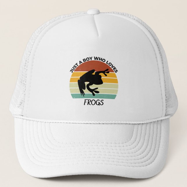 Gorra De Camionero Solo un chico que ama las ranas (Anverso)